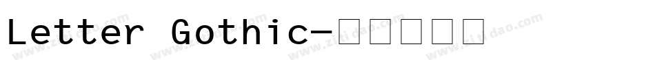 Letter Gothic字体转换